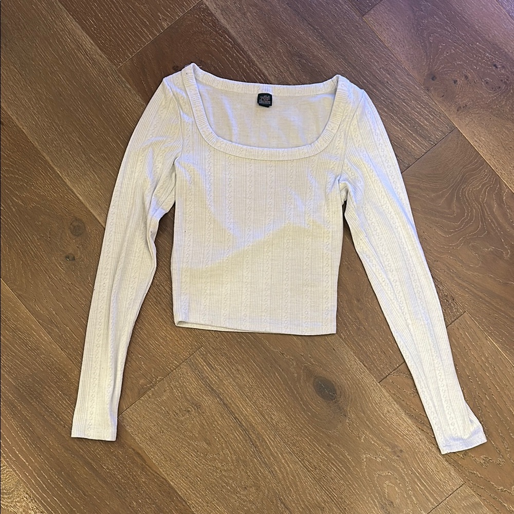 Elegant White Long Sleeve Top